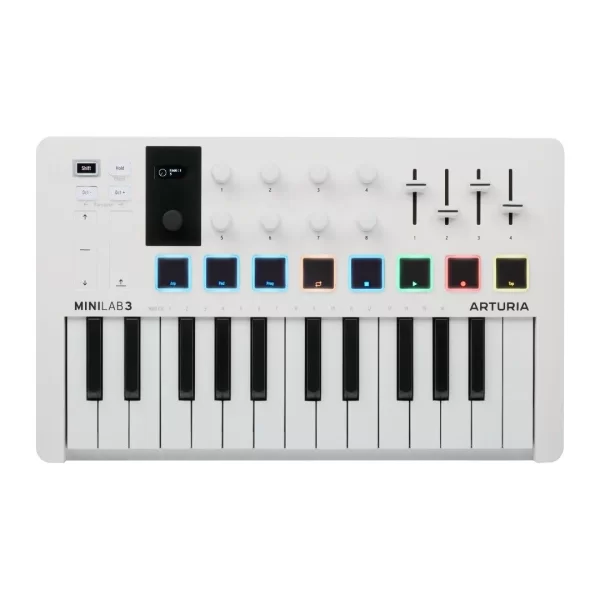 Arturia MiniLab 3 Deep Black Sınırlı Sayıda Özel Üretim, Yeni nesil 25-tuş, zengin içerikli MIDI kontrolcü
