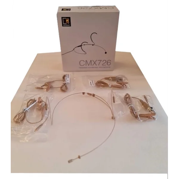 Audac CMX726/S Headset condenser omni-directional microphone Beige, Tips compatible with all microphone brands