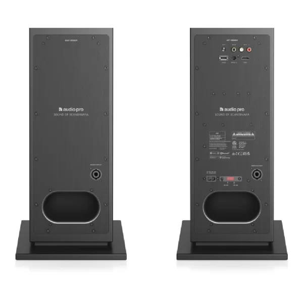 Audio Pro A48 Siyah Aktif Kule Tipi Akıllı Ev Hoparlör Seti (Çift)