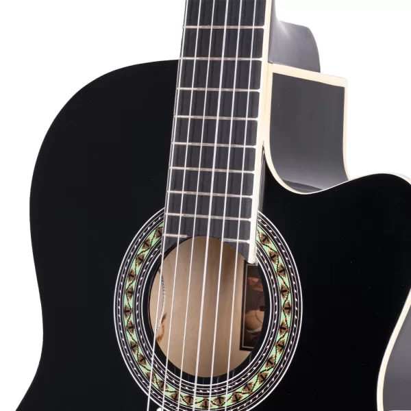 Barcelona LC 3900 CEQ BK Elektro Klasik Gitar