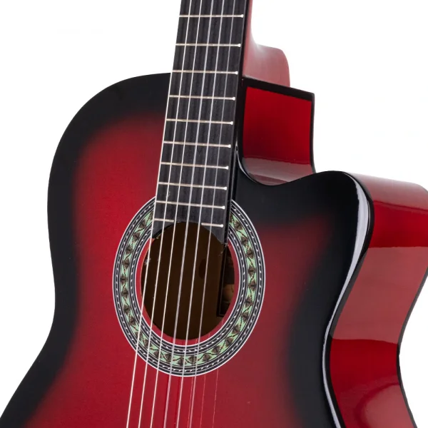 Barcelona LC 3900 CRDS Cutaway Kırmızı Sunburst Klasik Gitar