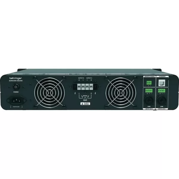 Behringer EUROCOM AX6240Z DSP Power Amplier 900W/100V-70V USB, Ethernet Controlable