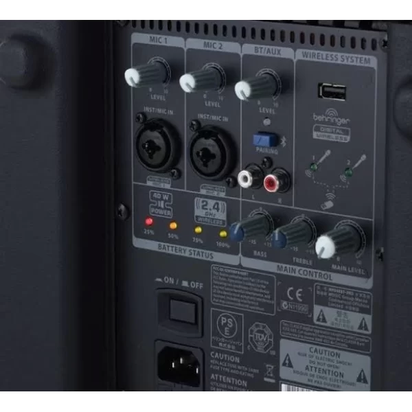 Behringer EUROPORT MPA40BT / Taşınabilir Ses Sistemi, 8 40-watt