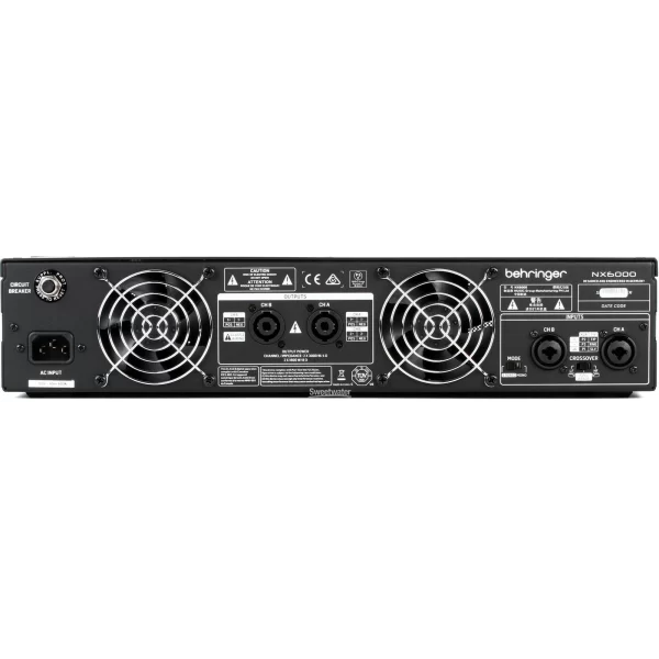 Behringer NX6000 2x3000W/4-ohm Power Amplifier with crossover