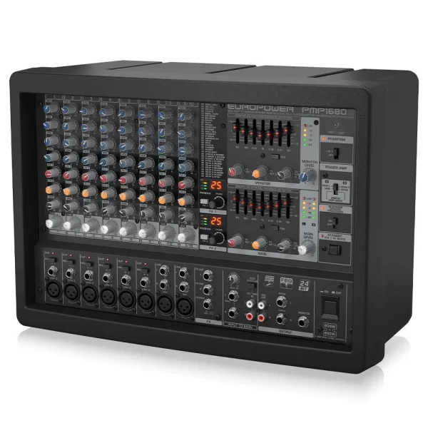 Behringer PMP1680S 1600W 10-Ch Powered Mixer, Çift Efekt, FBQ