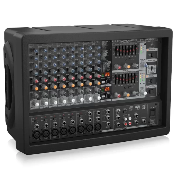 Behringer PMP1680S 1600W 10-Ch Powered Mixer, Çift Efekt, FBQ