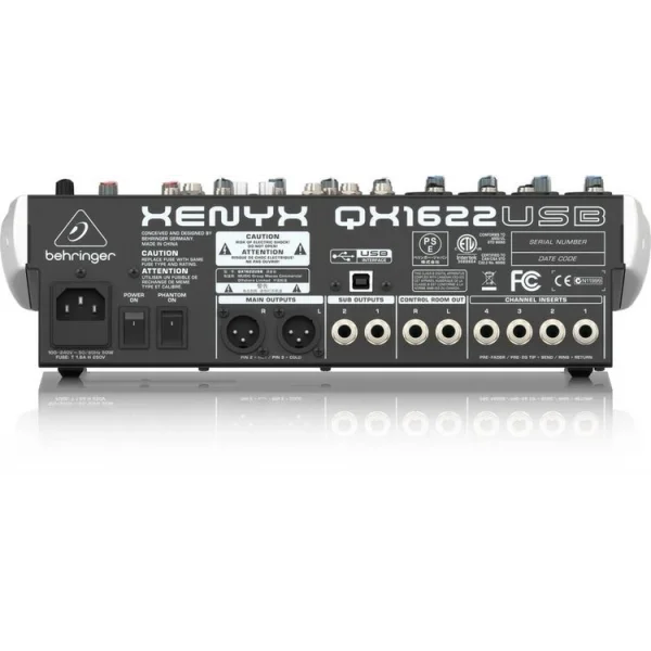 Behringer QX1622USB, 16 Giriş 2/2 Bus Analog Mikser