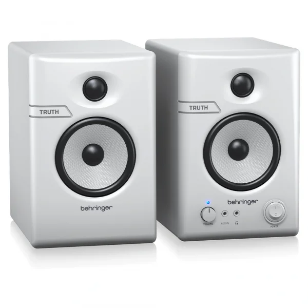 Behringer TRUTH 3.5 BT White – 64 Watt Aktif Stüdyo Monitörü (Çift): Beyaz Tasarım, Bluetooth