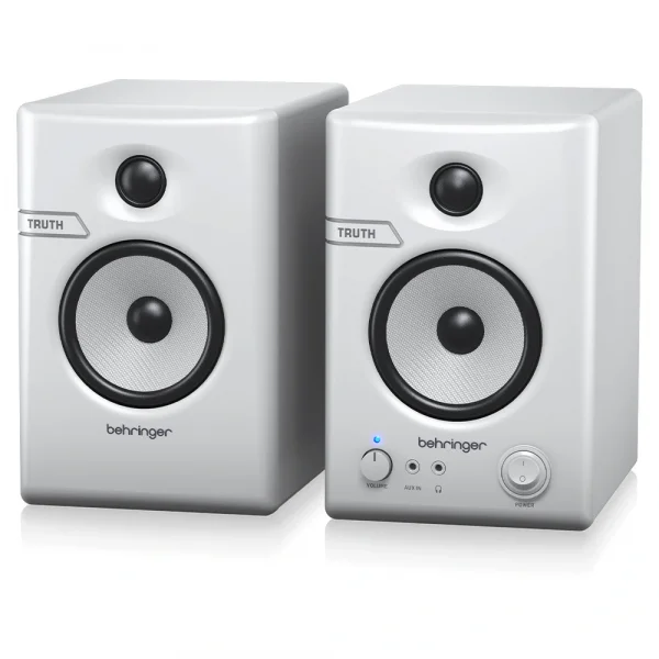 Behringer TRUTH 3.5 BT White – 64 Watt Aktif Stüdyo Monitörü (Çift): Beyaz Tasarım, Bluetooth