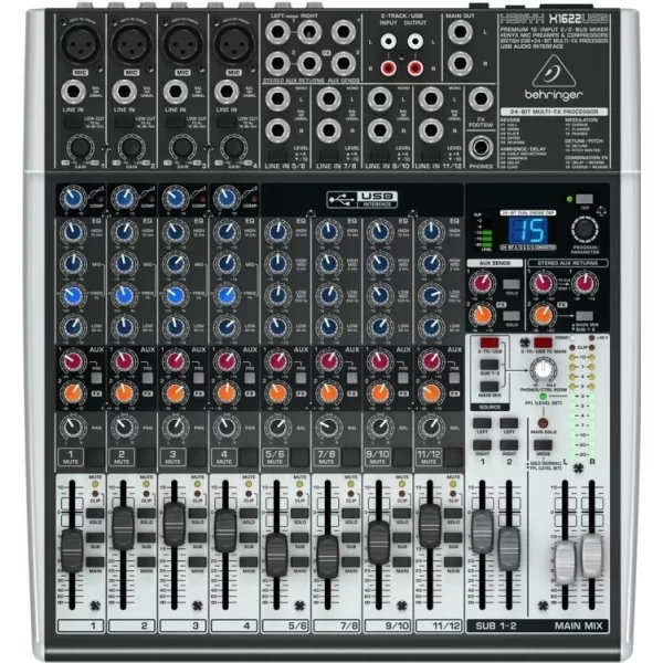 Behringer X1622USB, 16-Kanal 2/2-Bus Analog Mixer