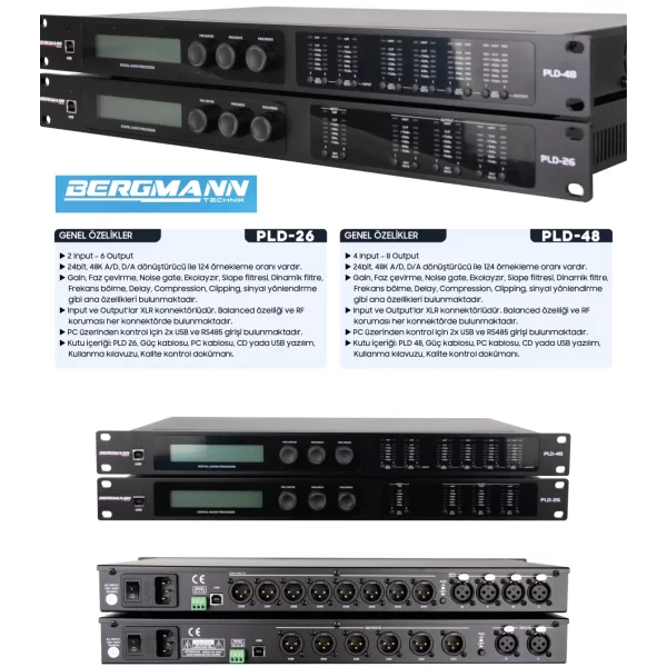 Bergmann PLD-26 2x6 2 Giriş / 6 Çıkış Digital DSP Processor