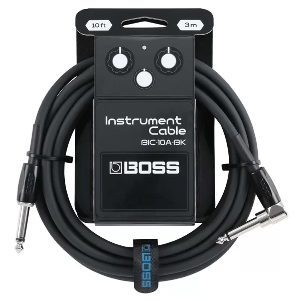 BOSS BIC-10A-BK Düz/L Uçlu 3m Enstrüman Kablosu