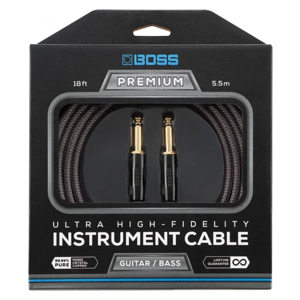 BOSS BIC-P10 Premium Düz/Düz Uçlu 3m Enstrüman Kablosu