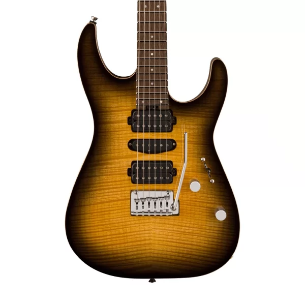 Charvel MJ DK24 HSH 2PT W Mahogany with Flame Maple Top Wenge Klavye Antique Burst Elektro Gitar