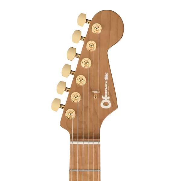 Charvel Pro Mod DK22 SSS 2 Point Tremolo Karamelize Akçaağaç Klavye Mahogany Walnut Top Natural Elektro Gitar