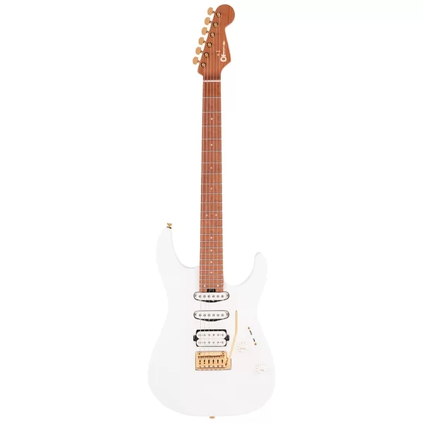 Charvel Pro Mod DK24 HSS 2PT CM Karamelize Akçaağaç Klavye Snow White Elektro Gitar