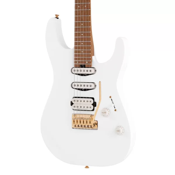 Charvel Pro Mod DK24 HSS 2PT CM Karamelize Akçaağaç Klavye Snow White Elektro Gitar