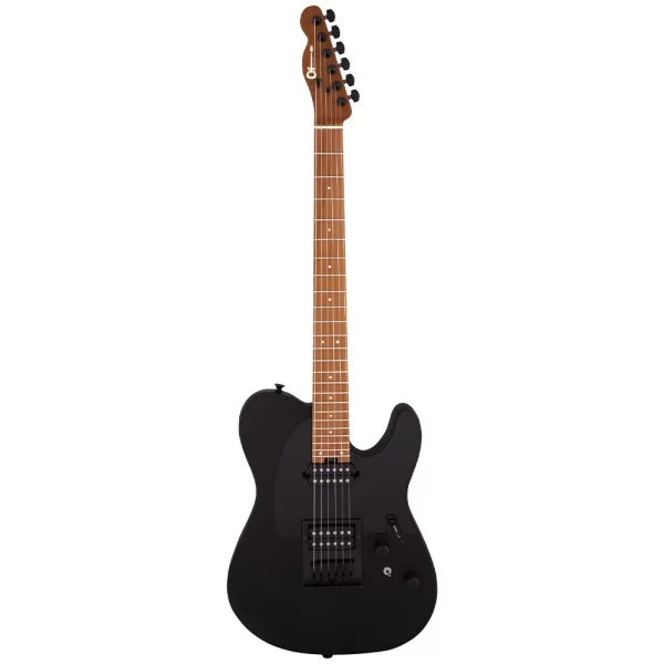 Charvel Pro Mod So-Cal Style 2 24 Perde HH Sabit Köprü Fishman Fluence Manyetik Karamelize Akçaağaç Klavye Satin Black Elektro Gitar
