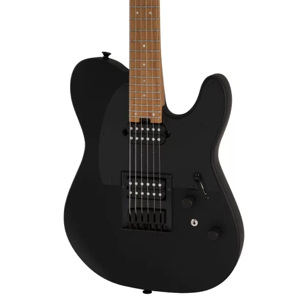 Charvel Pro Mod So-Cal Style 2 24 Perde HH Sabit Köprü Fishman Fluence Manyetik Karamelize Akçaağaç Klavye Satin Black Elektro Gitar
