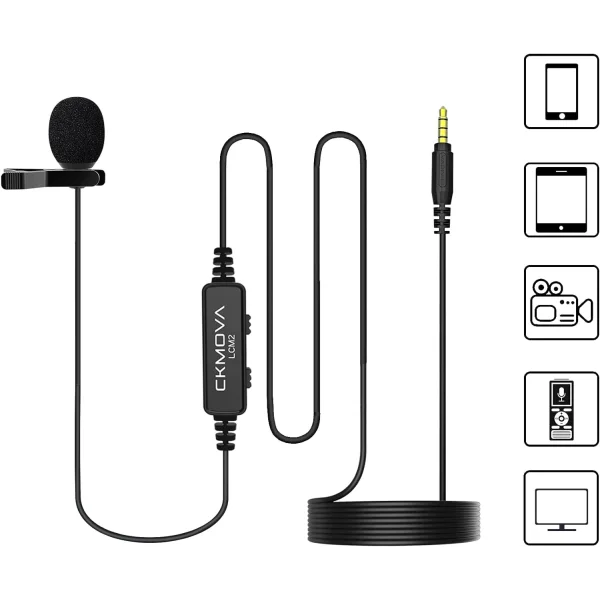 CKMOVA LCM2 Klipsli Yaka Mikrofonu Condanser Omnidirectional