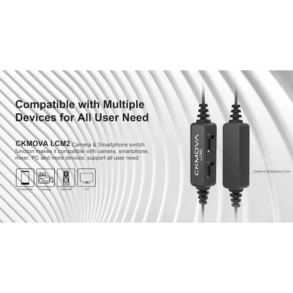 CKMOVA LCM2 Klipsli Yaka Mikrofonu Condanser Omnidirectional