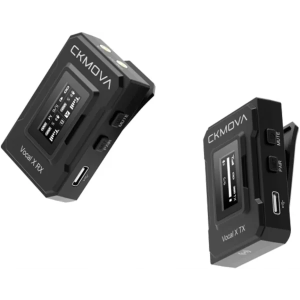CKMOVA Vocal X V1 Ultra kompakt 2,4 GHz Tek Yaka Kablosuz Mikrofon Seti