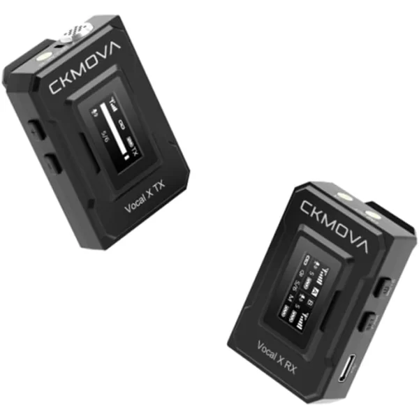 CKMOVA Vocal X V1 Ultra kompakt 2,4 GHz Tek Yaka Kablosuz Mikrofon Seti