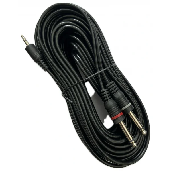 Decon DC-1500 15-metre Aux Kablosu 2x6.3 mm. Jak to 3.5 mm
