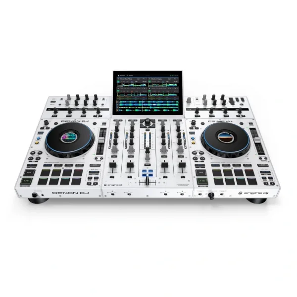 Denon DJ Prime 4+ White Edition İkinci Nesil Profesyonel 4-Kanal DJ Controller, Standalone Player, Engine Prime Sistemi, Sınırlı sayıda Beyaz Üretim