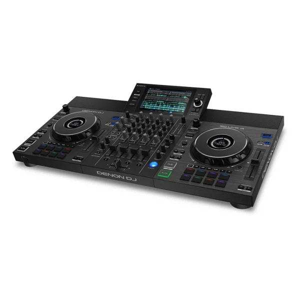 Denon DJ SC Live 4 4-Deck Standalone DJ kontrolcü, 7 Dokunmatik Ekran, Dahili Hoparlörler ve WI-FI Bağlantı