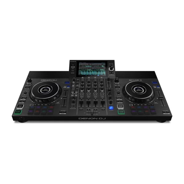 Denon DJ SC Live 4 4-Deck Standalone DJ kontrolcü, 7 Dokunmatik Ekran, Dahili Hoparlörler ve WI-FI Bağlantı