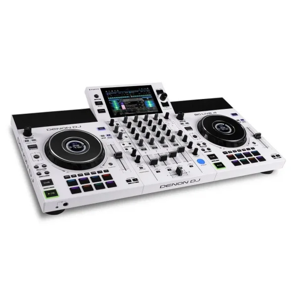 Denon DJ SC Live 4 4-Deck Standalone DJ kontrolcü, 7 Dokunmatik Ekran, Dahili Hoparlörler ve WI-FI Bağlantı