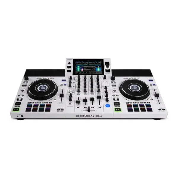 Denon DJ SC Live 4 4-Deck Standalone DJ kontrolcü, 7 Dokunmatik Ekran, Dahili Hoparlörler ve WI-FI Bağlantı