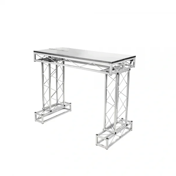 DJM TOP10 Taşınabilir DJ Masası, Notebook ve Monitör Aparat Seçenekli, Siyah ve Gümüş Renklerde