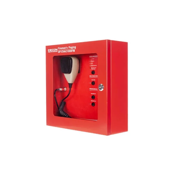 DECON DP-EVAC1000FM Fireman Mikrofon, built-in EVAC/Alert message, capacity 120 zones