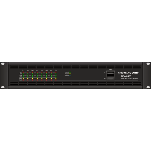Dynacord DSA-8805 8x500W Power Amplifier 100V 4-ohm