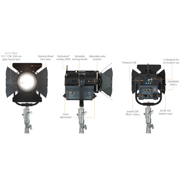 ETC fos/4 Fresnel LED Wash, 7h, Lustr X8, ETL | Tiyatro Stüdyo Işığı