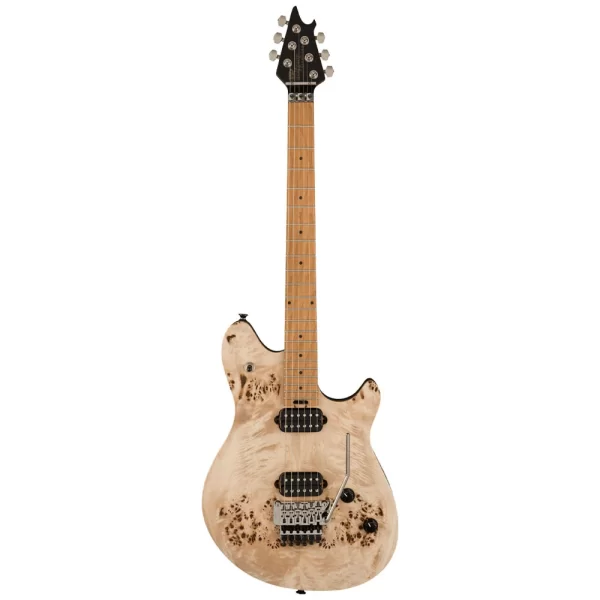 EVH Wolfgang WG Standard Exotic Poplar Burl Baked Akçaağaç Klavye Natural Elektro Gitar