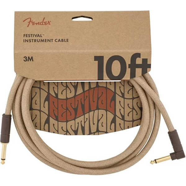 Fender 10 Angled Festival Pure Hemp Enstrüman Kablosu