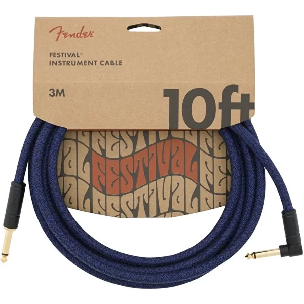Fender 10 Angled Festival Pure Hemp Enstrüman Kablosu