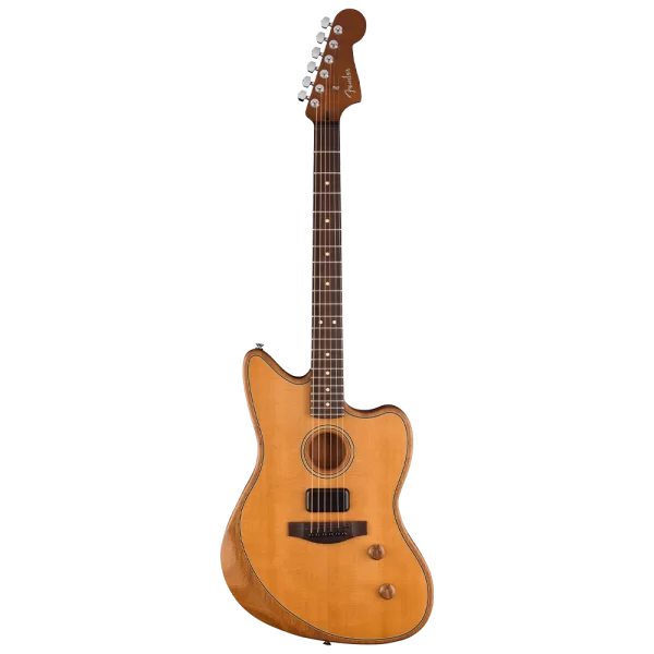 Fender Acoustasonic Standard Jazzmaster Gülağacı Klavye Aged Natural Elektro Akustik Gitar