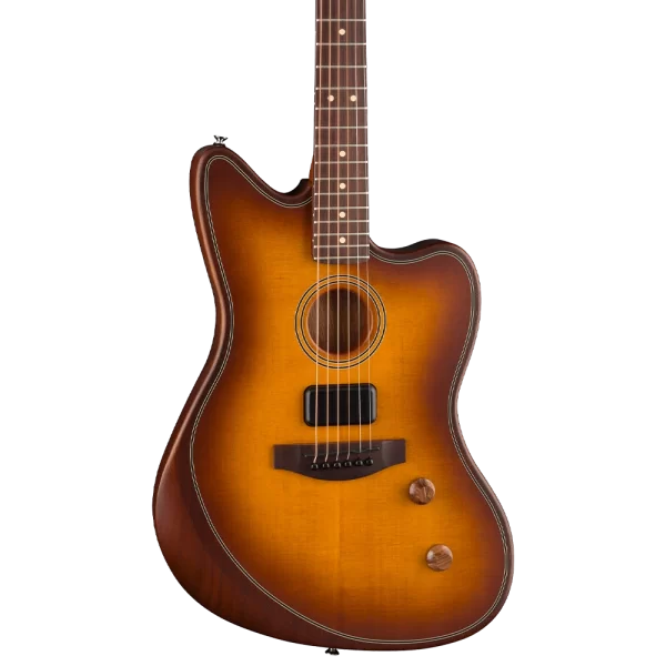 Fender Acoustasonic Standard Jazzmaster Gülağacı Klavye Honey Burst Elektro Akustik Gitar