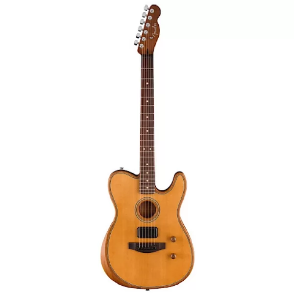 Fender Acoustasonic Standard Telecaster Gülağacı Klavye Aged Natural Elektro Akustik Gitar