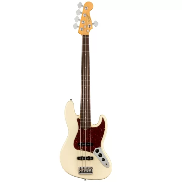 Fender American Professional II Jazz Bass V Gülağacı Klavye Olympic White 5 Telli Bas Gitar