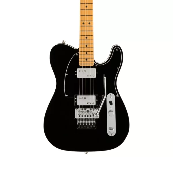 Fender American Ultra Luxe Telecaster Floyd Rose HH Akçaağaç Klavye Mystic Black Elektro Gitar