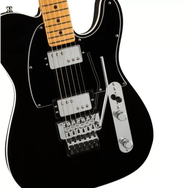Fender American Ultra Luxe Telecaster Floyd Rose HH Akçaağaç Klavye Mystic Black Elektro Gitar