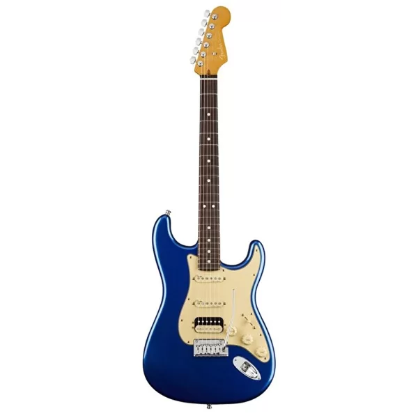 Fender American Ultra Stratocaster HSS Gülağacı Klavye Cobra Blue Elektro Gitar