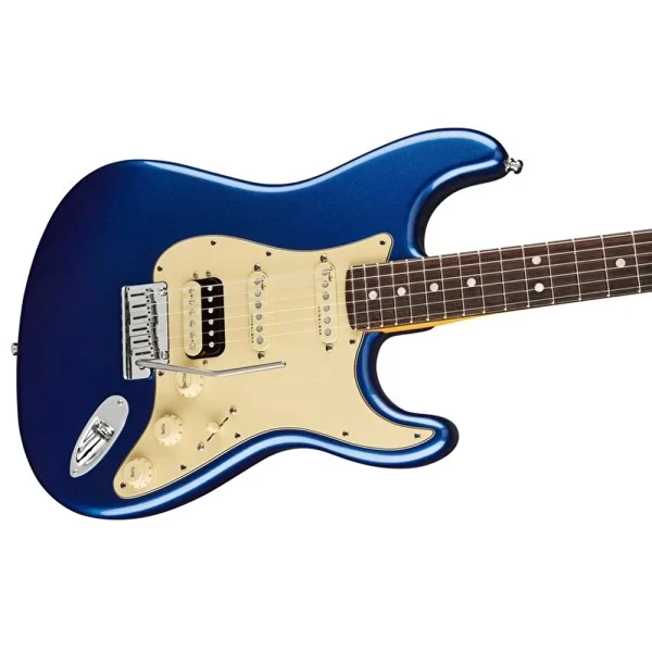 Fender American Ultra Stratocaster HSS Gülağacı Klavye Cobra Blue Elektro Gitar