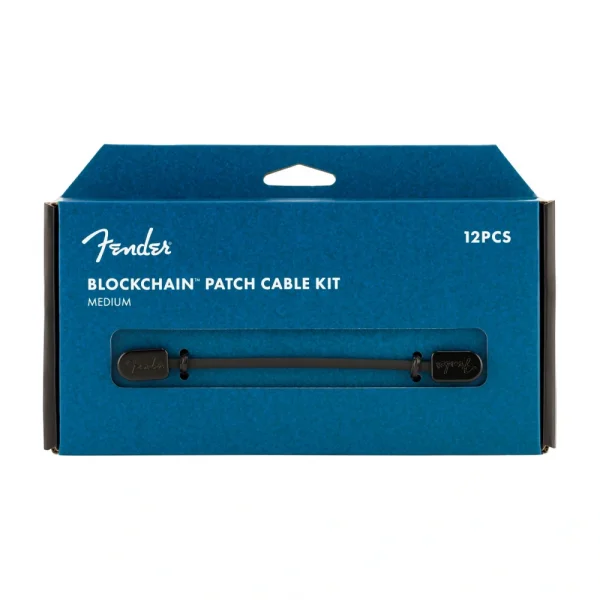 Fender Blockchain Patch Cable Kit Black Medium Pedal Ara Kablosu Seti (12 Adet)