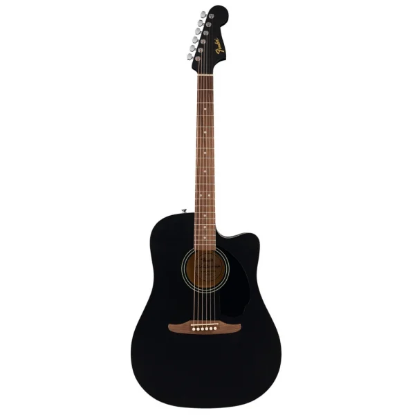 Fender California Debut Redondo CE Dreadnought Ceviz Klavye Siyah Elektro Akustik Gitar